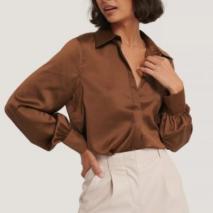 NA-KD Satin Shirt
