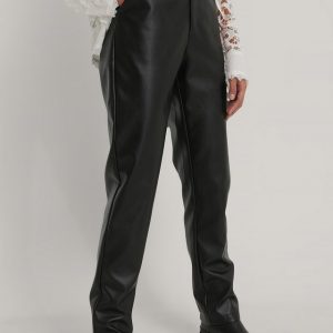 NA-KD Black PU Pants