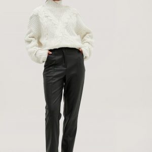 Jildrae X NA-KD Seam Detail PU Pants